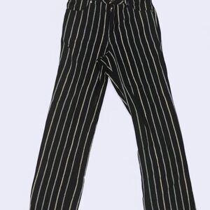 lucca Black ,White and green Striped Pants